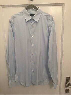 Theory Light Blue Men's Dress Shirt Size M